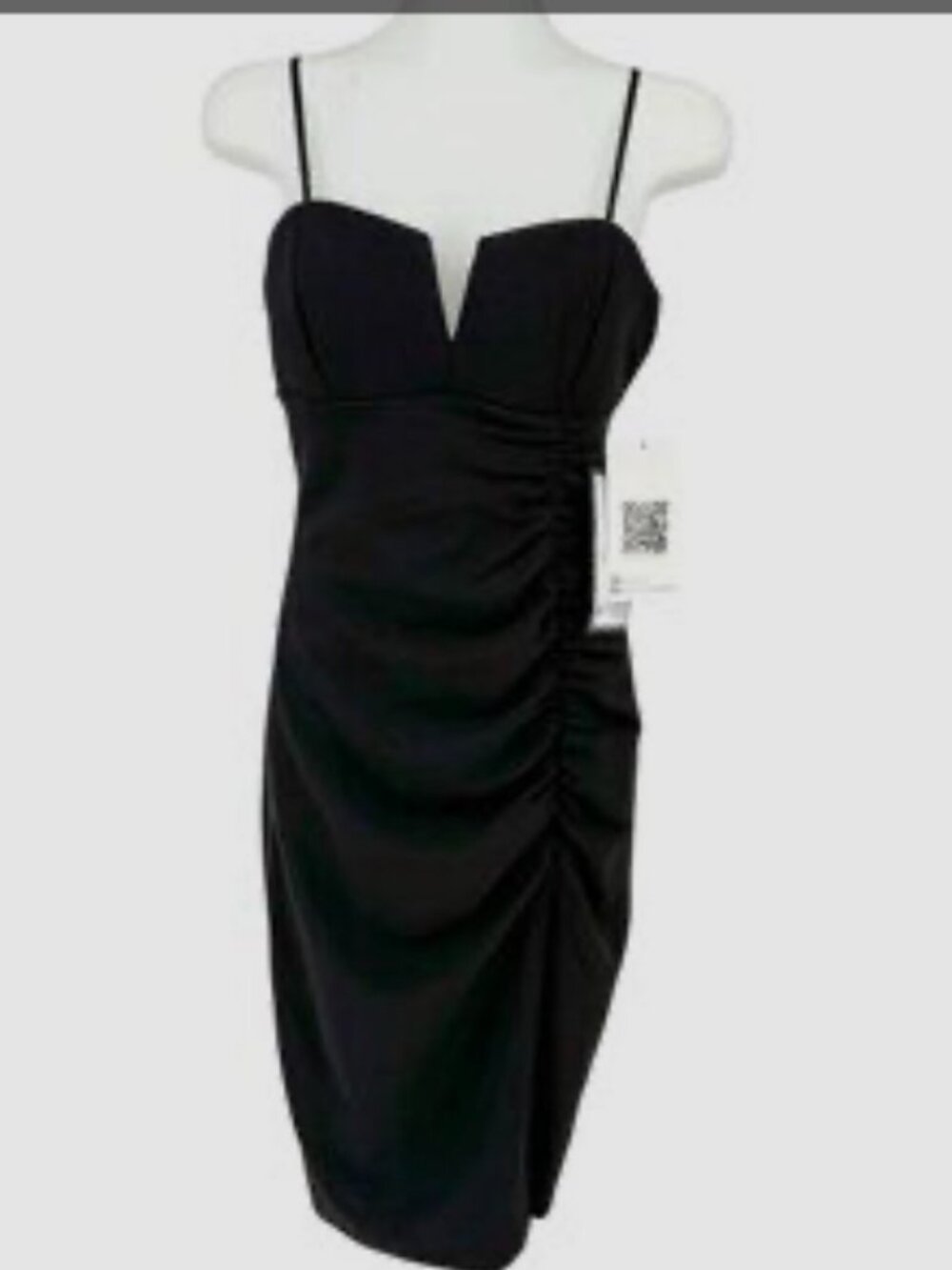Emerald Sundae Black Ruched Bodycon Cocktail Dress XXL